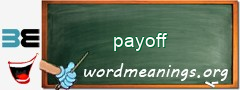 WordMeaning blackboard for payoff